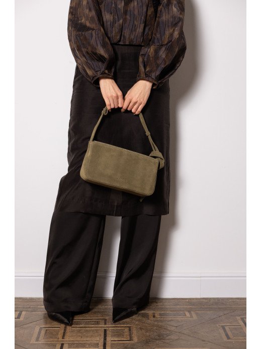 Women's suede bag "Rhyme" green Women's suede bag "Rhyme" green