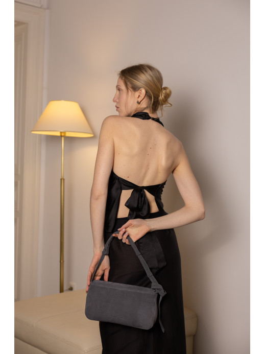 Жіноча замшева сумка "Рима" сіра Жіноча замшева сумка "Рима" сіра