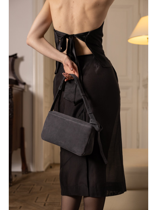 Жіноча замшева сумка "Рима" сіра Жіноча замшева сумка "Рима" сіра