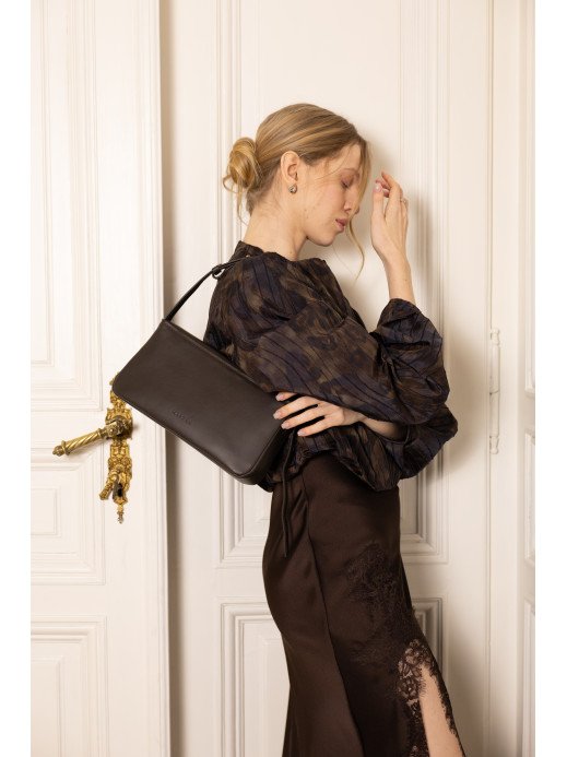 Жіноча сумка "Рима" коричнева шкіряна Жіноча сумка "Рима" коричнева шкіряна