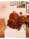 Жіночий шкіряний рюкзак "Порту" у вінтажному коньячному Жіночий шкіряний рюкзак "Порту" у вінтажному коньячному